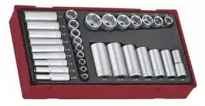 Teng Tools, Socket set 1/4+3/8 short long USA Size
