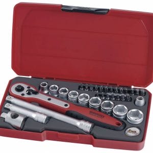 Teng Tools 3822 Drive Socket Set Metric size Fits Universal