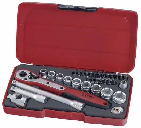 Teng tools 3822 drive socket set metric size fits universal
