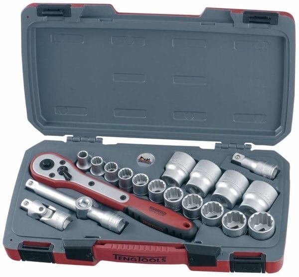 Teng Tools Socket Set 12 22 drive AF USA size