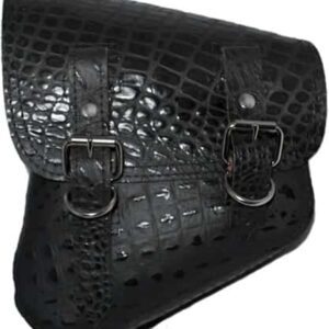 black alligator bag softail ssbbl05