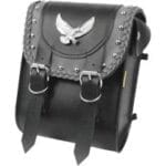Sissy bar bag gray thunder studded