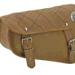 Texas leather Sportster XL Eco-Line side bags with diamond stitching