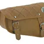 Texas leather Sportster XL Eco-Line side bags with diamond stitching