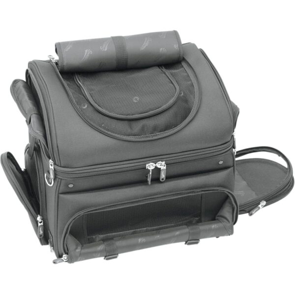 pet carrier synthetic leather black