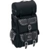 Sissy bar bag deluxe textile black chrome