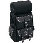 sissy bar bag deluxe textile black chrome