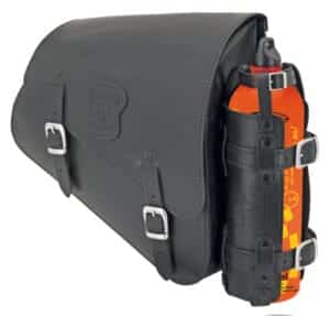 texas leather sportster frame bag with bottle hold