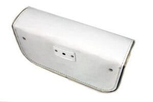 White windshield pouch, with gold edge trim. 58275-63   Fits: FL 1960-1984 - Image 2