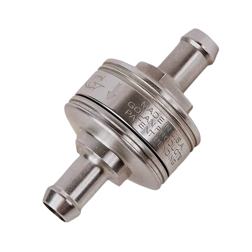 Compact Fuel Filter with 5 16  barb fittings on both ends CLEAR 50 312B A CLR  removebg preview