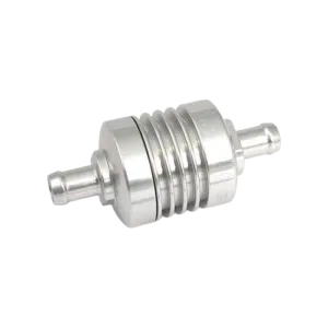 Golan mini fuel filter 5 16   8 mm  Clear anodized removebg preview