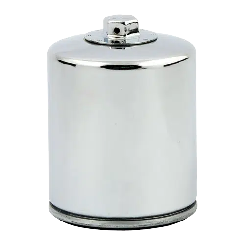 K N  spin on oil filter With top nut Chrome removebg preview