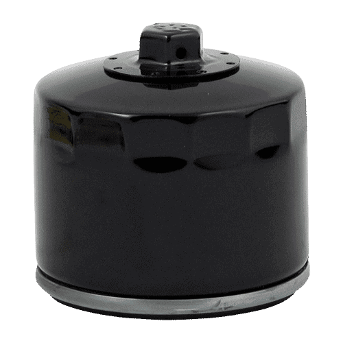 Spin-on oil filter with top nut for 80-86 hd models black or chrome 1 Shovel spin on oil filter black top nut removebg preview