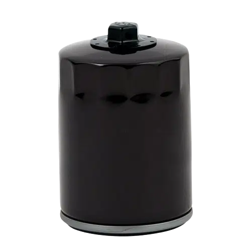 Spin on oil filter  with top nut for m8 black removebg preview