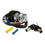 Dyna style ignition switch  round key  2 wire Chrome removebg preview