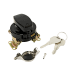 FL style ignition switch 6 pole flat key black