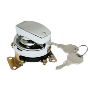 FL style ignition switch 6 pole flat key chrome