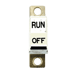 Handlebar rocker switch Run Off. chrome