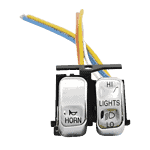 Hi Low Horn handlebar switch set Chrome