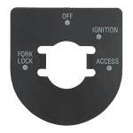Ignition switch decal for dash Touring