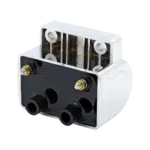 Late  OEM style ignition coil 12V  5 ohm Chrome removebg preview