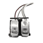 Run Off Start handlebar switch chrome