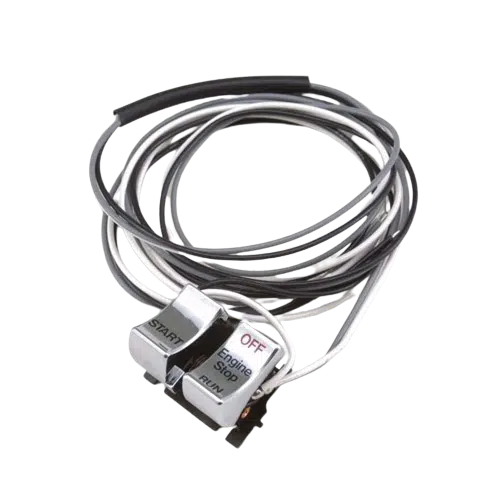 Run Off Start handlebar switch set. Chrome