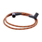 Universal 40  spark plug wire set Cotton cloth  Brown Black removebg preview