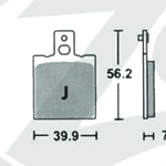 Harrison Billet 4 Brake pad for 4 piston caliper removebg preview