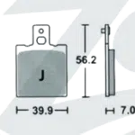 Harrison Billet 4 Brake pad for 4 piston caliper removebg preview