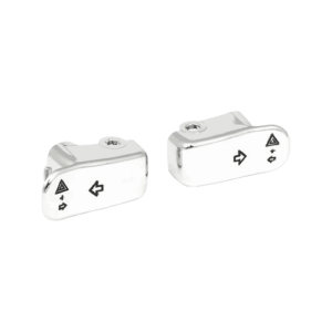 Turn signal switch extender cap set. Chrome