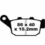 Rear brake pad Semi-Sintered for 98-10 All Buell - Image 2