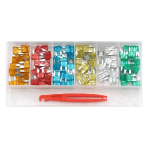 mini fuses assortment box with puller 121 piece