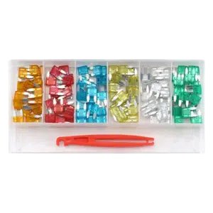 mini fuses assortment box with puller 121 piece