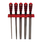 Teng Tools 5 Piece Hand File Set for Metal Round Half Round Square Triangle Flat Files