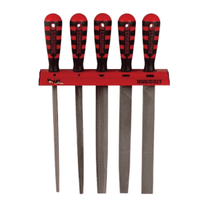 Teng Tools 5 Piece Hand File Set for Metal Round Half Round Square Triangle Flat Files