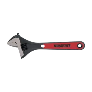 Teng Tools Adjustable Wrench 24mm Jaw 157mm Length Engraved Scale Two Component Grip Handle Black Phosphate Finish