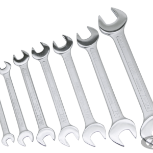 Double open wrench set inch sizes 8Pc