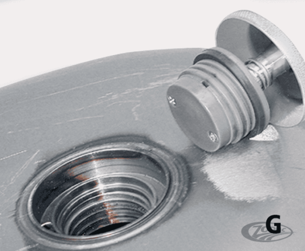 GZP 6"Str Pro-Imge gastank+indents cap G