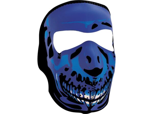 Chrome skull neoprene full face mask