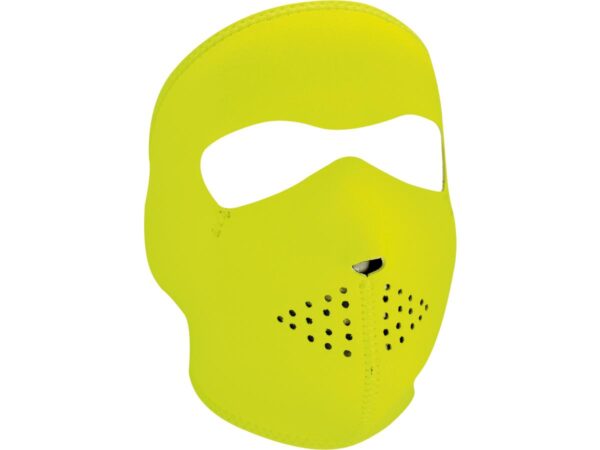 High-vis lime neoprene full face mask