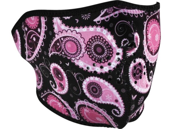 Paisley neoprene neoprene half face mask