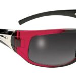 Goggle Sunglasses Black Red Frame with Smoke Fits: > all Lady Bikers