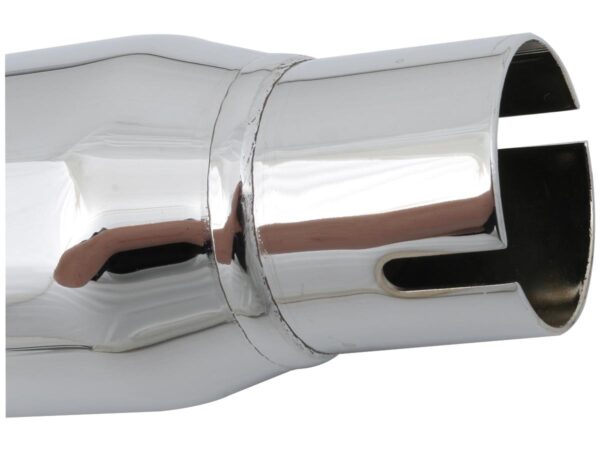 Universal Fishtail Muffler With slider for right-side-installation Chrome