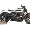 V performance 2 in 2 muffler set for sportster s models endcap tracker carbon black ceramic coated 2