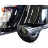 Double slip-on muffler set endcap banger chrome