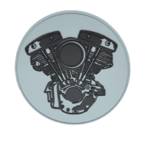 biker patch - 3D Shovelhead Engine patch