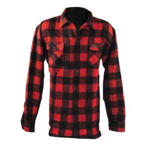 checkered shirt - black and red