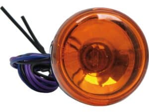 wires exit through mounting hole Chrome Amber Dual Filament