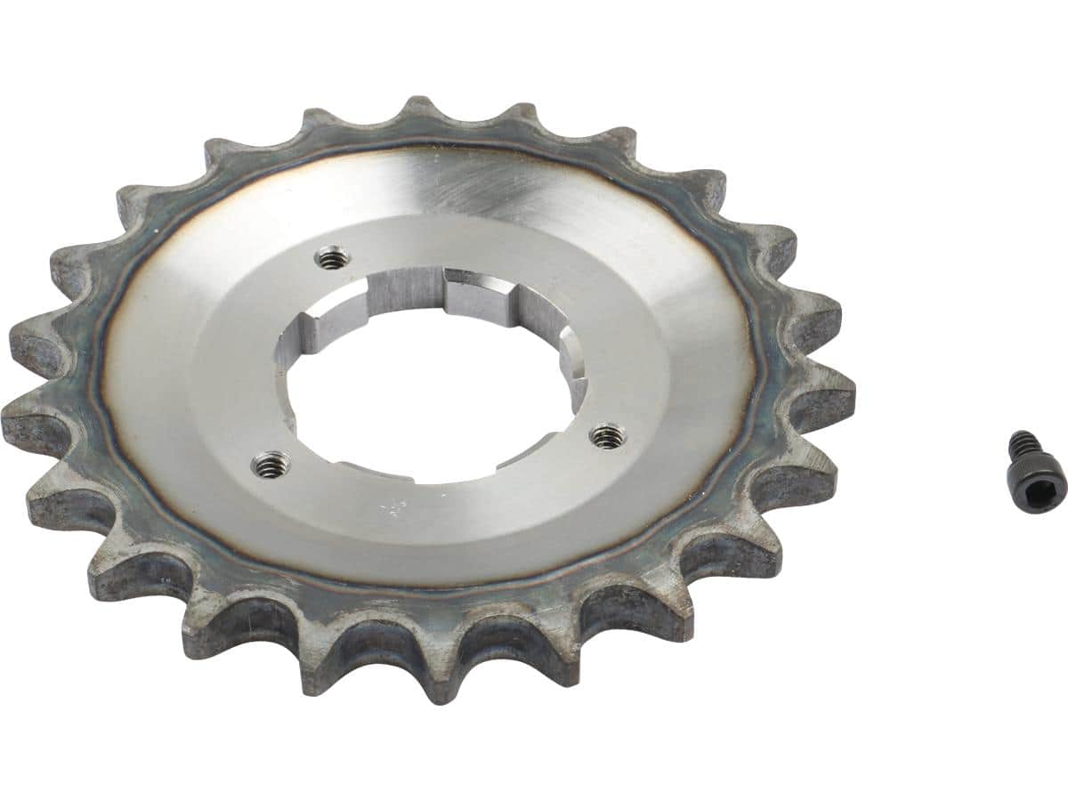 Heavy-duty, 22 teeth transmission sprocket chrome, 80-84 fx shovel, 80-84 fl shovel 1 Cce